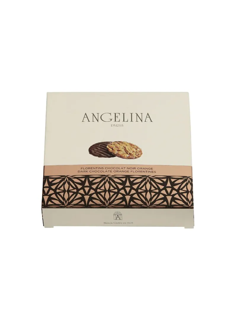 Angelina dark chocolate and orange florentines
