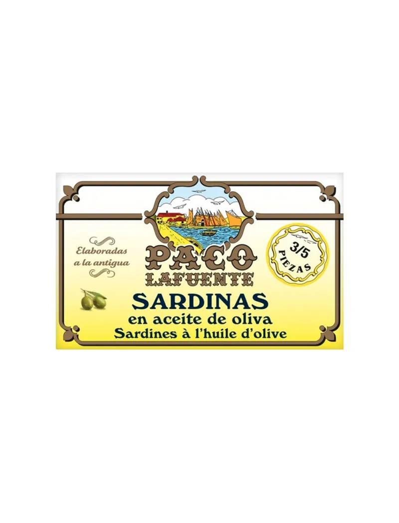 Sardinas en aceite de oliva 3/5 piezas Paco Lafuente
