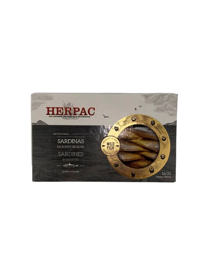Sardinas en aceite de oliva 16/22 uds. 115 g Herpac