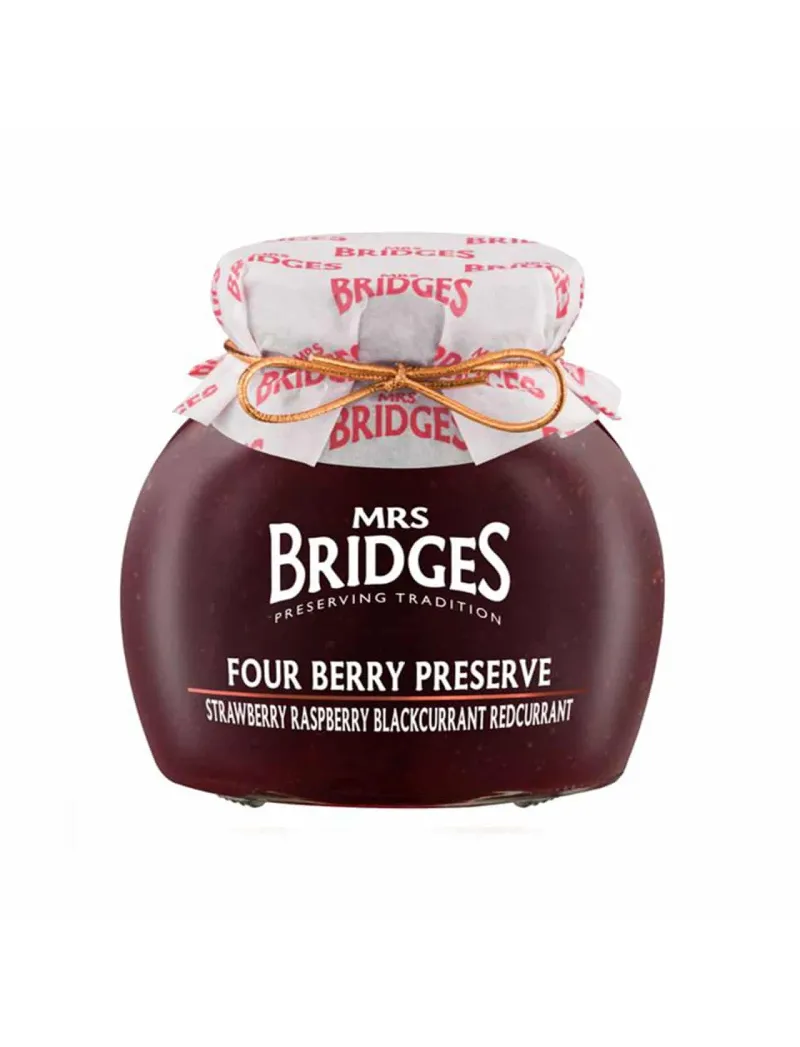 Mrs Bridges 4 Red Berries Extra Jam (strawberries, blackcurrants, raspberries and redcurrants)