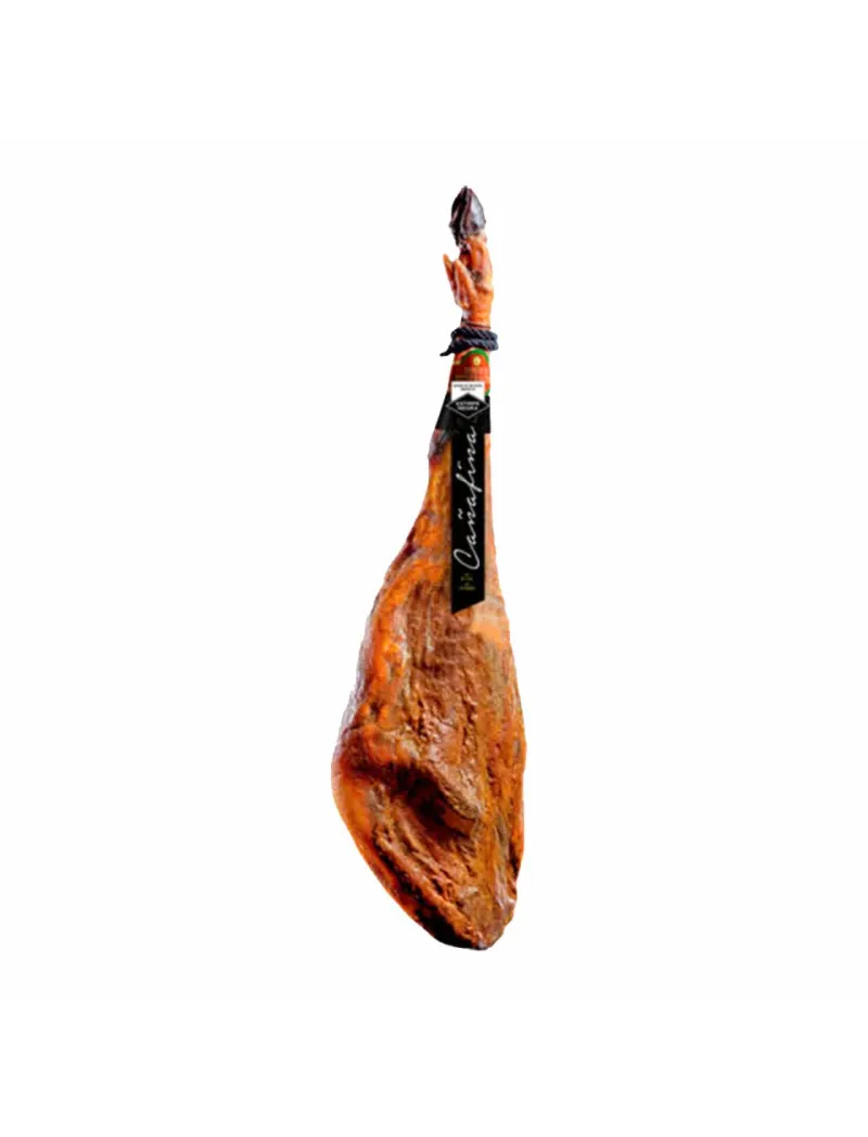 Jamón de bellota 100% ibérico D.O Dehesa de Extremadura Cañafina (Brida negra) 8-8.5 Kg