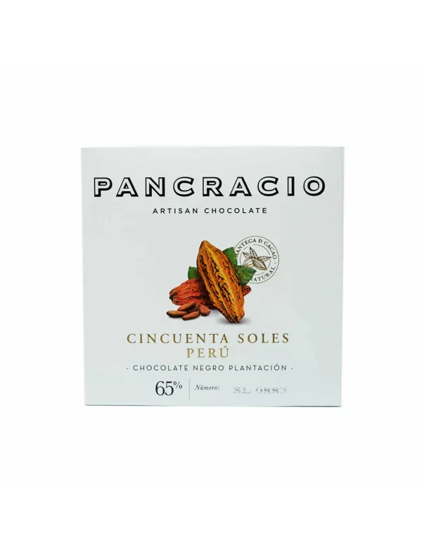 Tableta de Chocolate Cincuenta Soles Perú Pancracio 45g