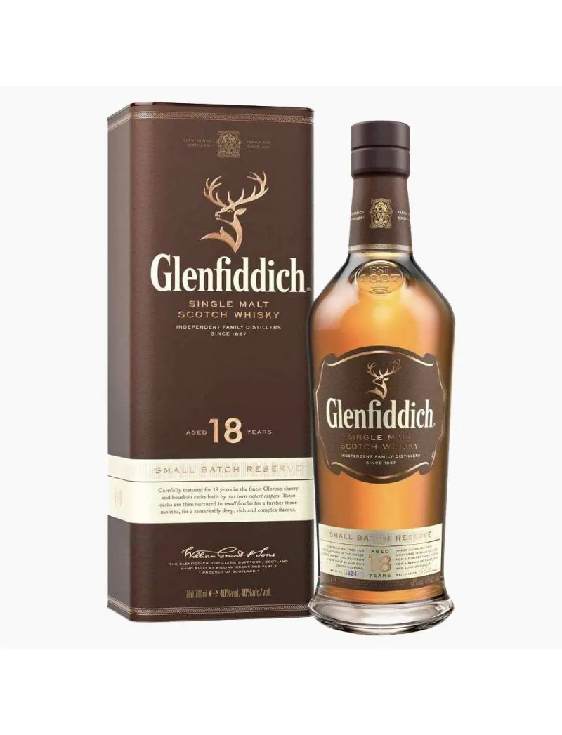 Glenfiddich Single Malt Scotch Whisky 18 años 70 cl