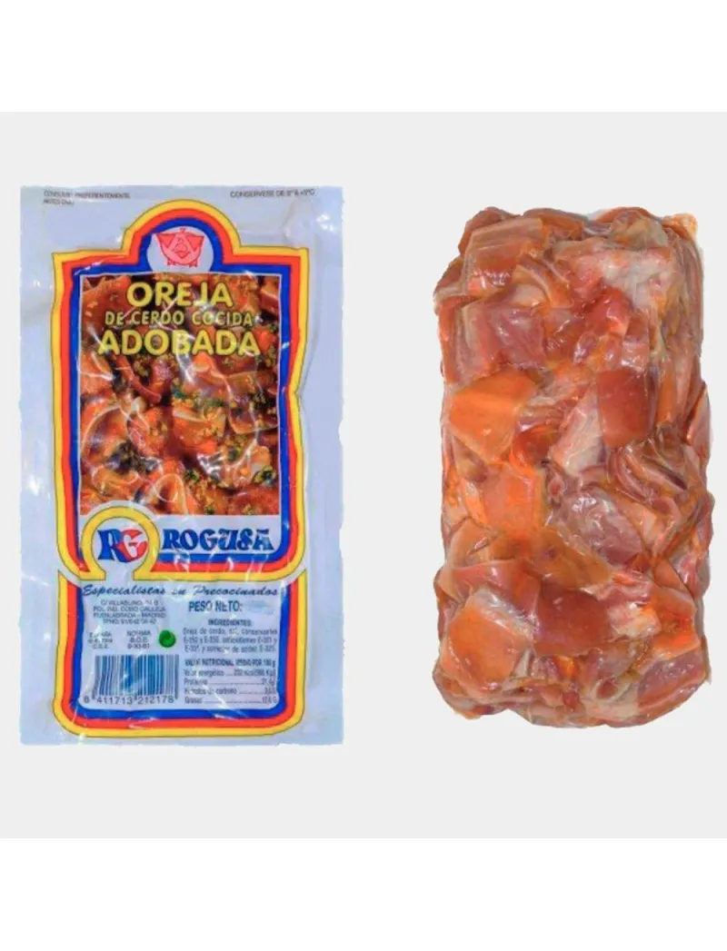 Cooked Pork Ear in Adobo Sauce 500g Rogusa
