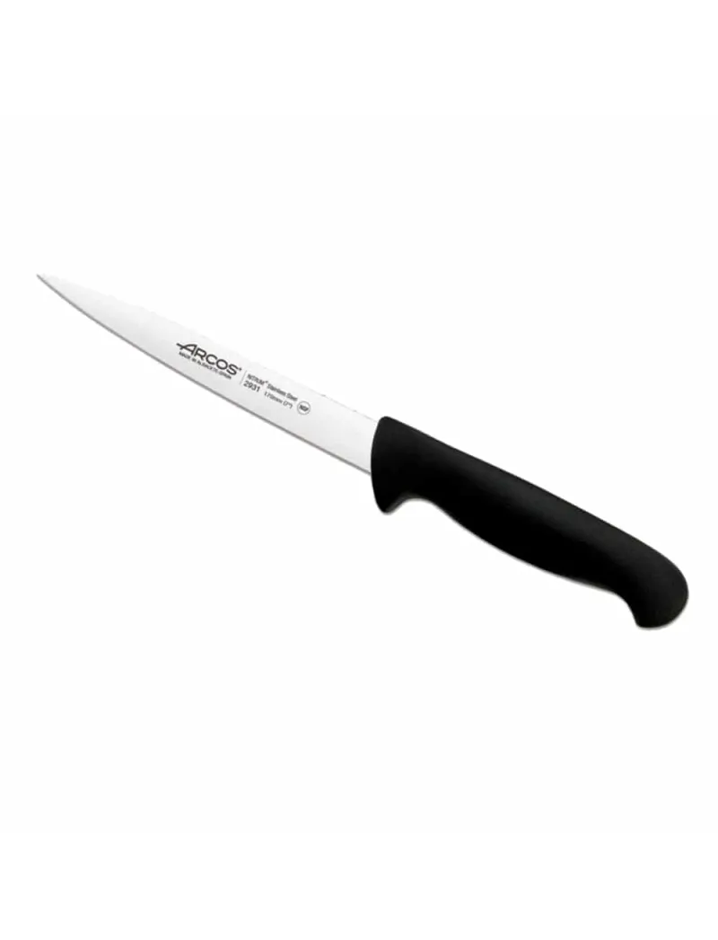 Cuchillo Lenguado Negro/Amarillo Flexible 170mm Arcos
