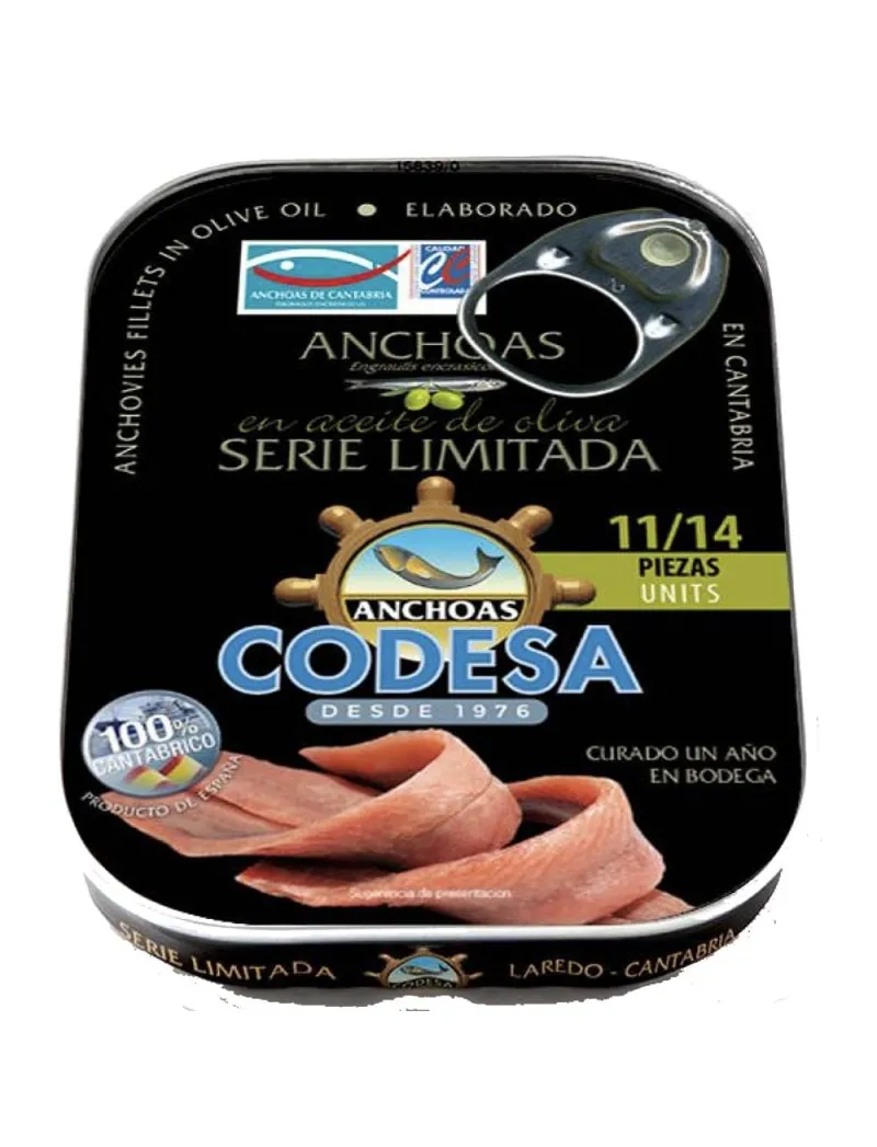 Anchovy Fillets in EVOO 11-14 fillets 85g, CODESA Limited Series