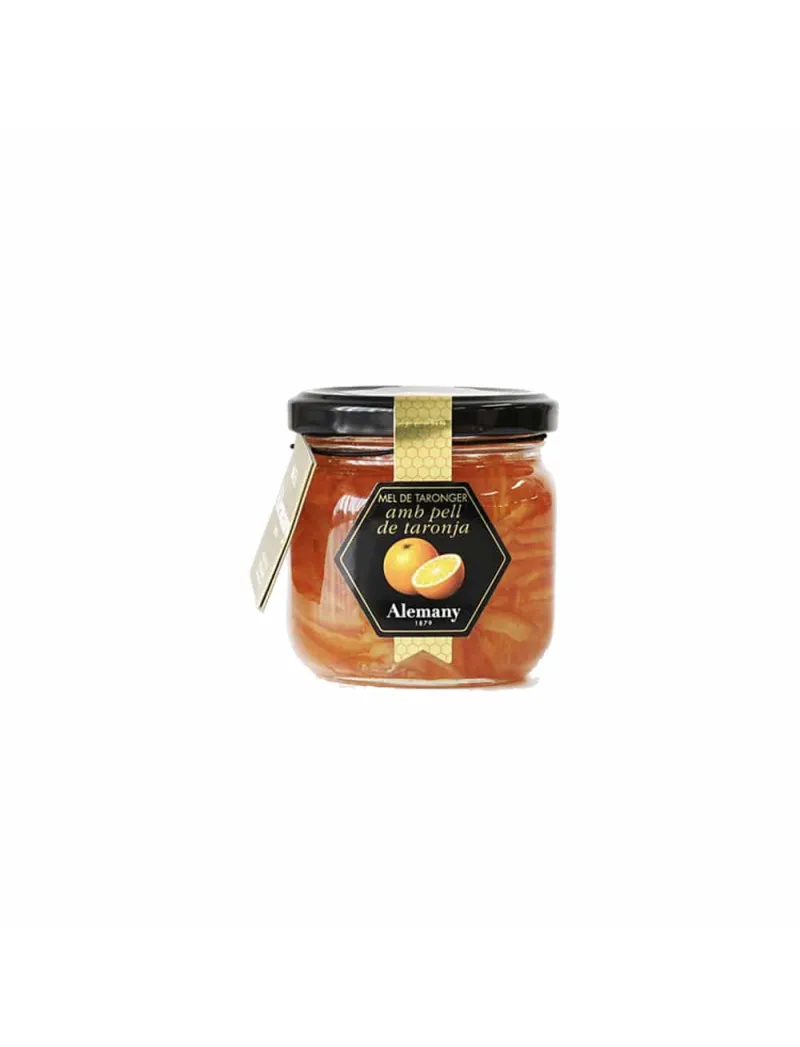 Orange Blossom Honey with Candied Orange Peel 250g Alemany