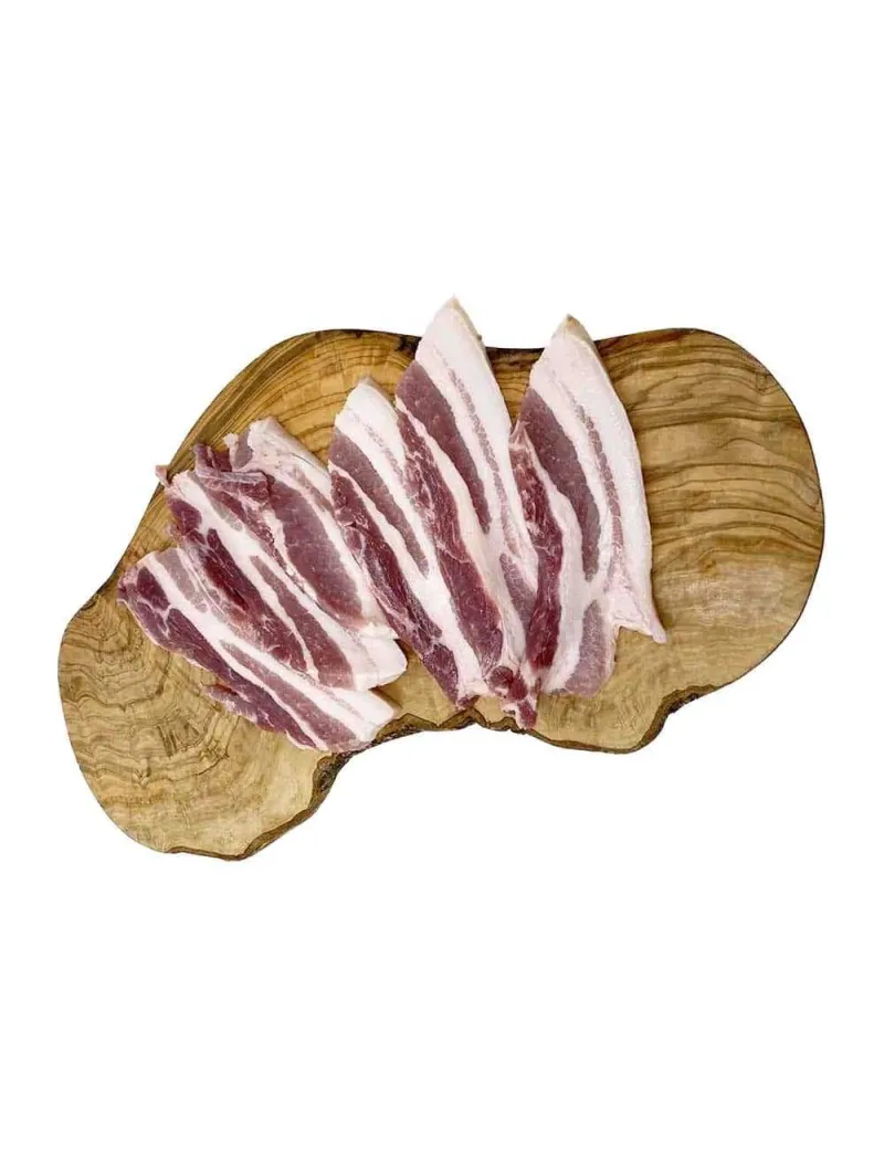 Tiras de panceta de cerdo selecta alimentado con castañas Coren 500 g