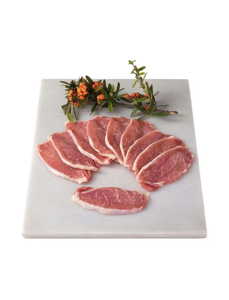 Filetes de cinta de lomo de cerdo selecta alimentado con castaña Coren 500 g