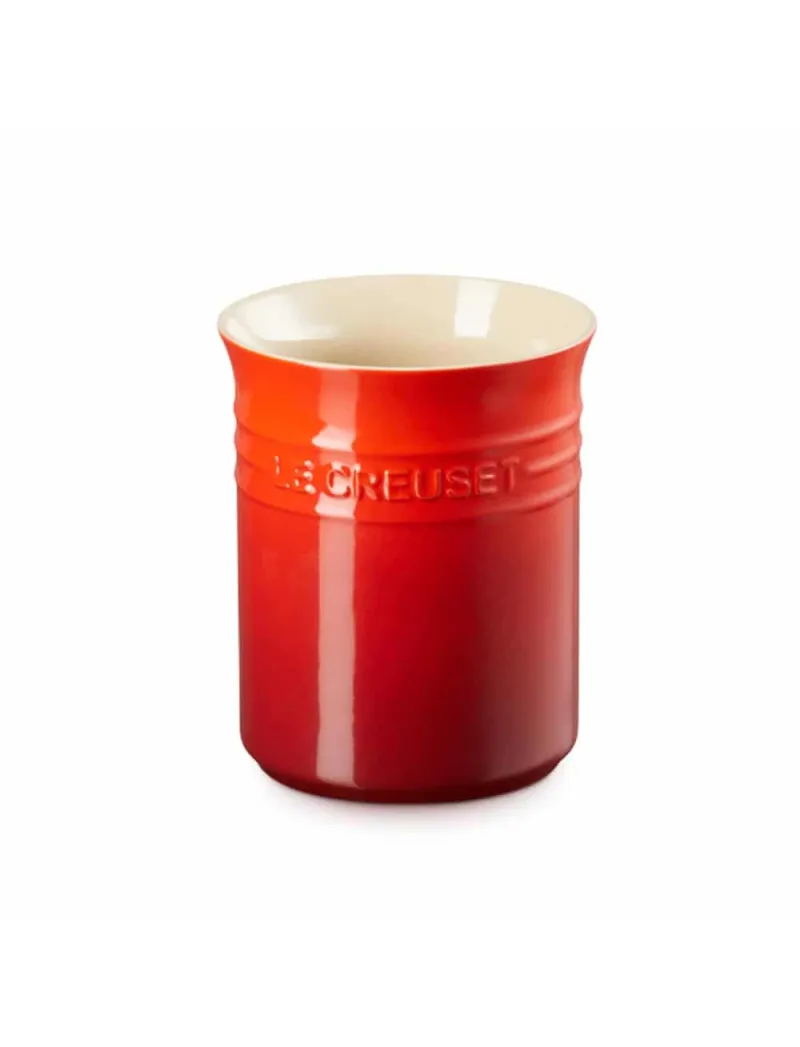 Le Creuset Cherry Stoneware Ceramic Spatula Jar