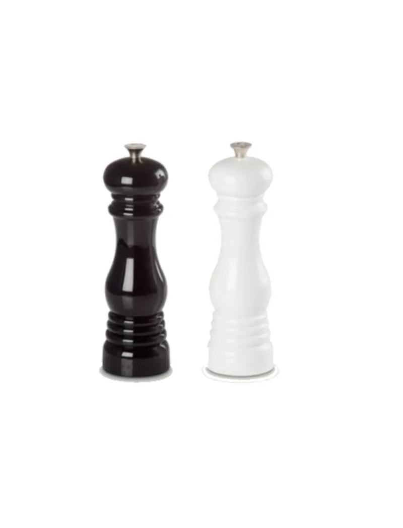 Le Creuset Black and White Salt and Pepper Mill Set