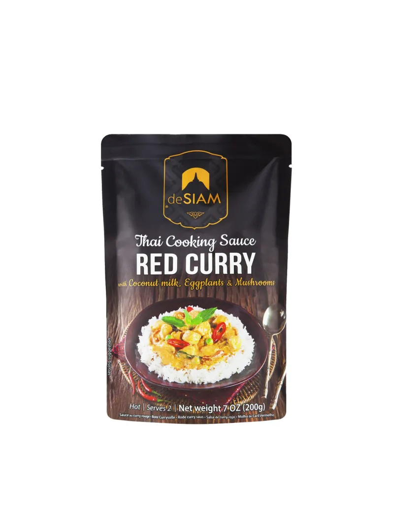 Salsa de Curry Rojo con Berenjena y Maíz Desiam 200g