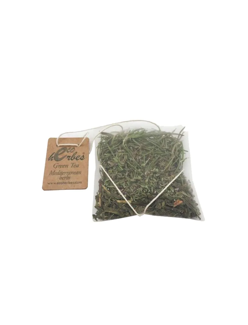 Infusión ECO de Green Tea Mediterranean Herbs seco Ecoherbes (10 Uds)