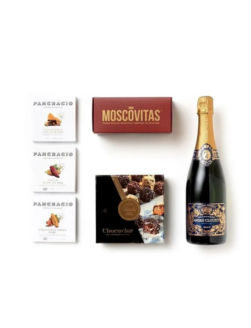 Gourmet gift for Chocolate and Champagne enthusiasts